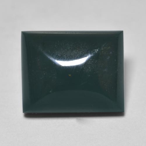 Héliotrope vert naturelle baguette, 6,92 ct, opaque