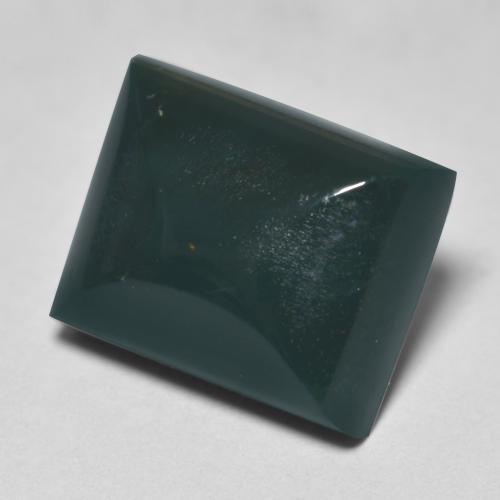 Héliotrope vert naturelle baguette, 6,92 ct, opaque