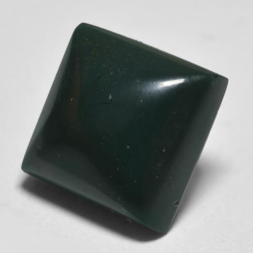 Héliotrope vert naturelle carré, 4,41 ct, opaque