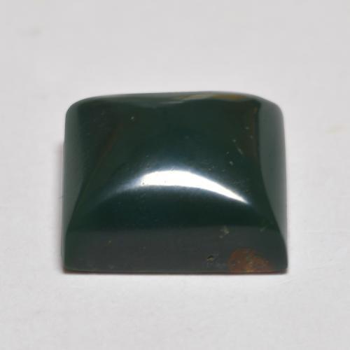 Héliotrope vert naturelle carré, 4,41 ct, opaque