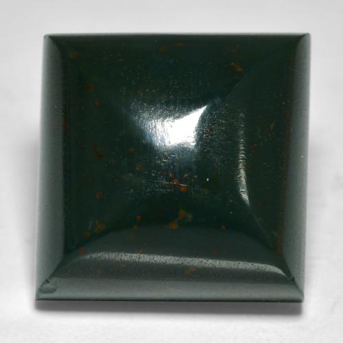 Héliotrope vert naturelle carré, 19,49 ct, opaque