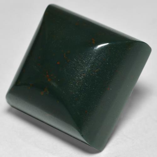 Héliotrope vert naturelle carré, 19,49 ct, opaque