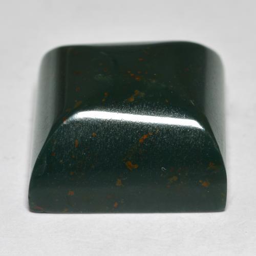 Héliotrope vert naturelle carré, 19,49 ct, opaque