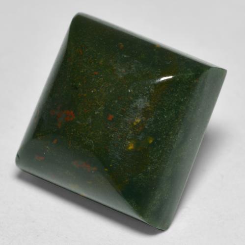 Pierre de sang Vert et rouge naturelle Carré, 11.21 ct, Opaque