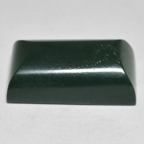 Héliotrope vert naturelle baguette, 14,66 ct, opaque