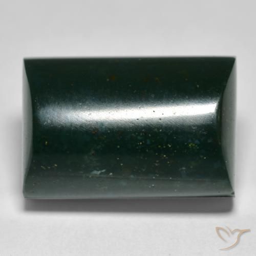 14.93ct Naturel Forêt verte Pierre de sang, Baquette, Opaque