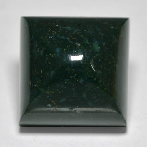 Héliotrope vert naturelle carré, 14,70 ct, opaque