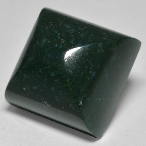 Héliotrope vert naturelle carré, 14,70 ct, opaque