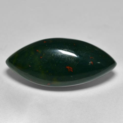 Pierre de sang Forêt verte naturelle Marquise, 11.00 ct, Opaque