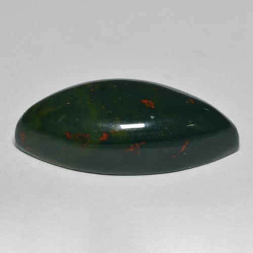 Pierre de sang Forêt verte naturelle Marquise, 11.00 ct, Opaque