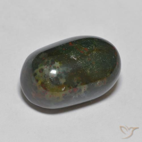 10.90ct Naturel Vert foncé Pierre de sang, ovale, Opaque