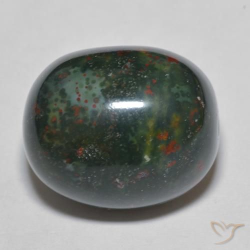 Pierre de sang Multicolore naturelle ovale, 24.63 ct, Opaque