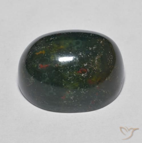 Pierre de sang Multicolore naturelle ovale, 17.10 ct, Opaque