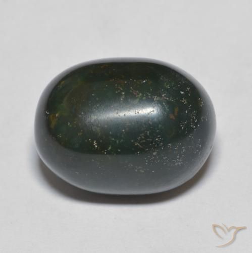 12.54ct Naturel Vert foncé Pierre de sang, ovale, Opaque