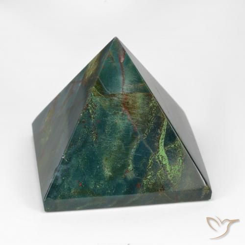 Pierre de sang Forêt verte naturelle Carré, 107.07 ct, Opaque