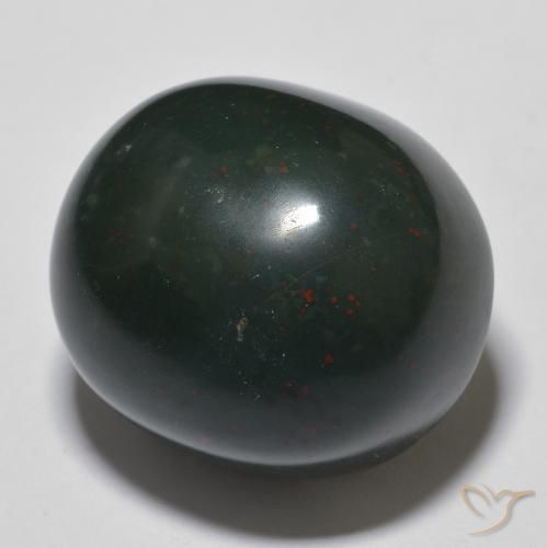 Pierre de sang Vert foncé naturelle ovale, 29.31 ct, Opaque