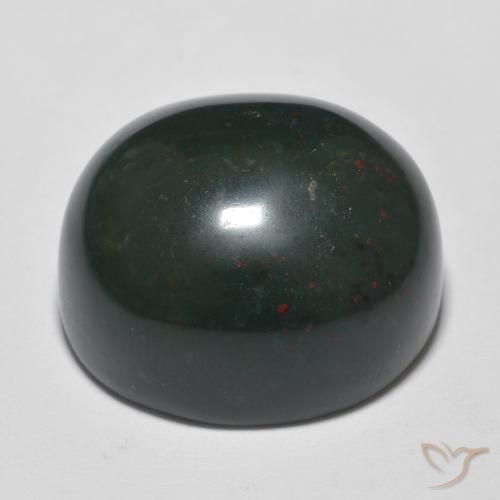 Pierre de sang Vert foncé naturelle ovale, 29.31 ct, Opaque