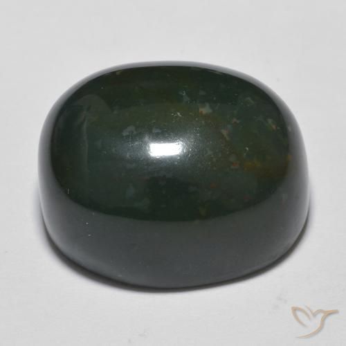 Pierre de sang Forêt verte naturelle ovale, 28.21 ct, Opaque