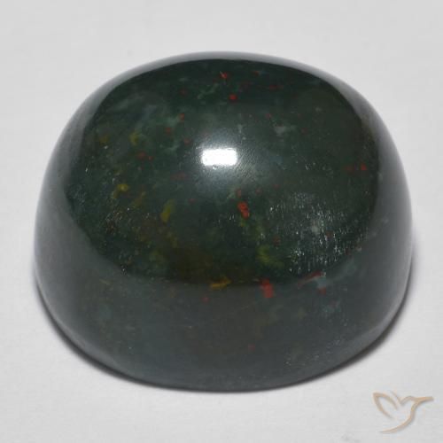 Pierre de sang Vert foncé naturelle ovale, 19.31 ct, Opaque