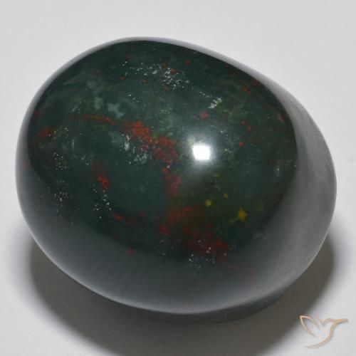 34.30ct Naturel Multicolore Pierre de sang, ovale, Opaque