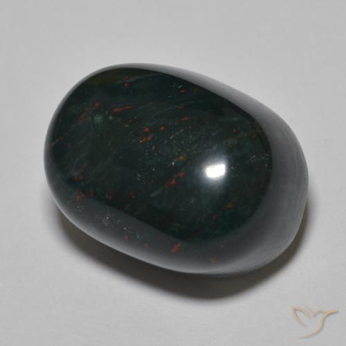 Pierre de sang Vert bleuâtre naturelle ovale, 25.05 ct, Opaque