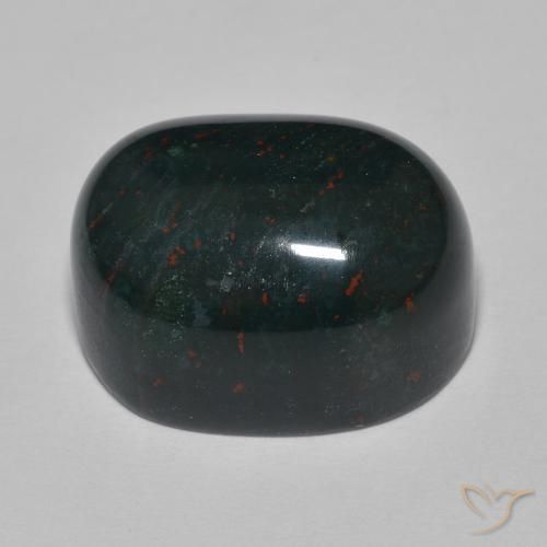 Pierre de sang Vert bleuâtre naturelle ovale, 25.05 ct, Opaque