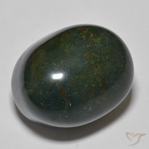 Pierre de sang Multicolore naturelle ovale, 35.43 ct, Opaque