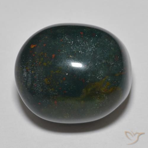 33.71ct Naturel Vert bleuâtre Pierre de sang, ovale, Opaque