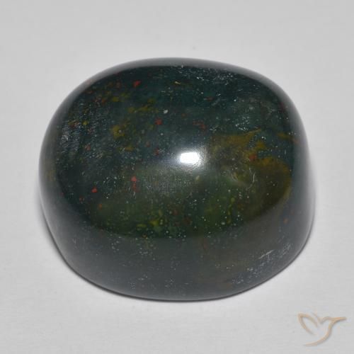 Pierre de sang Vert bleuâtre naturelle ovale, 33.71 ct, Opaque