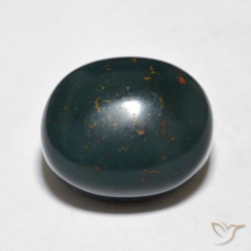 10.93ct Naturel Multicolore Pierre de sang, ovale, Opaque