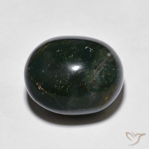 12.81ct Naturel Vert foncé Pierre de sang, ovale, Opaque