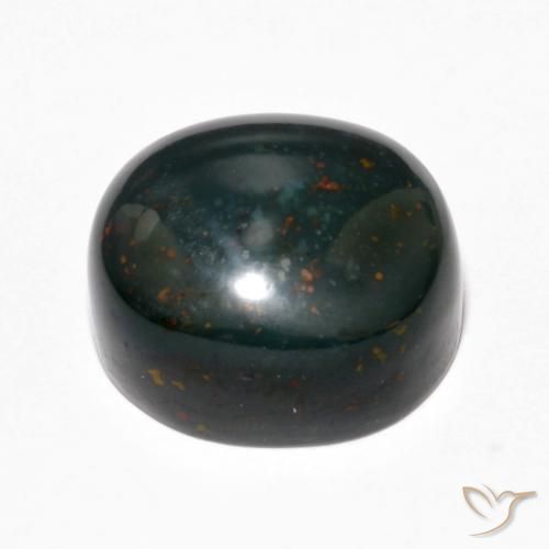 Pierre de sang Vert foncé naturelle ovale, 15.81 ct, Opaque