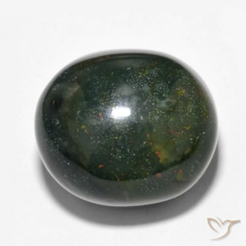 Pierre de sang Multicolore naturelle ovale, 28.48 ct, Opaque