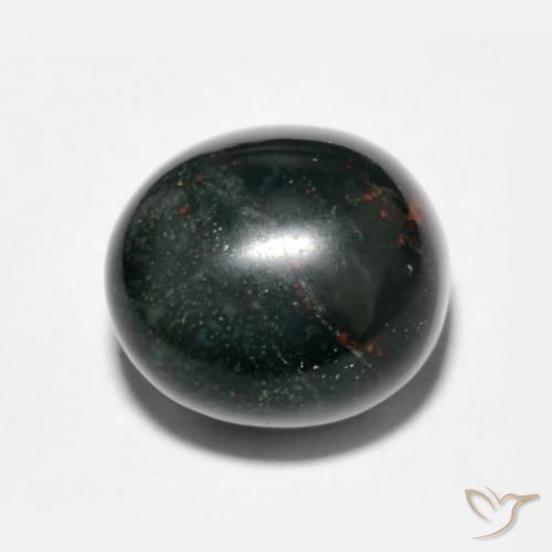 7.15ct Naturel Vert foncé Pierre de sang, ovale, Opaque