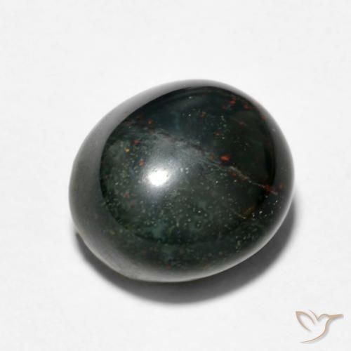 Pierre de sang Vert foncé naturelle ovale, 7.15 ct, Opaque