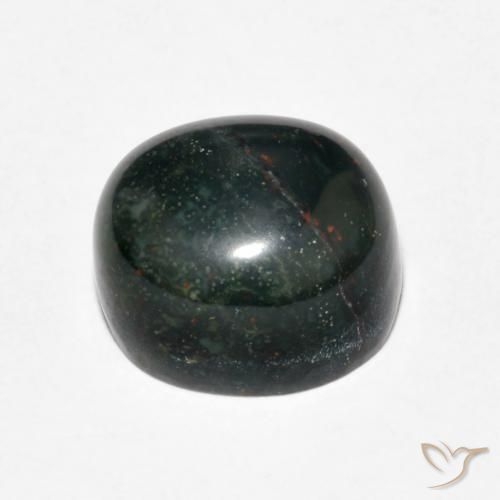 Pierre de sang Vert foncé naturelle ovale, 7.15 ct, Opaque