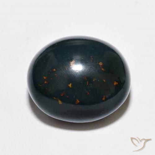 8.78ct Naturel Vert foncé Pierre de sang, ovale, Opaque