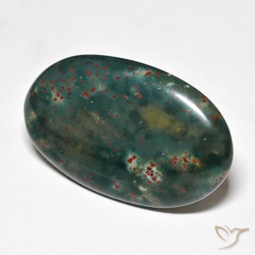 Pierre de sang Multicolore naturelle ovale, 21.79 ct, Opaque