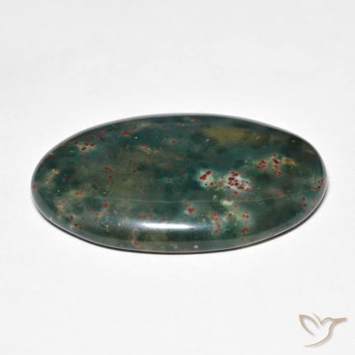 Pierre de sang Multicolore naturelle ovale, 21.79 ct, Opaque