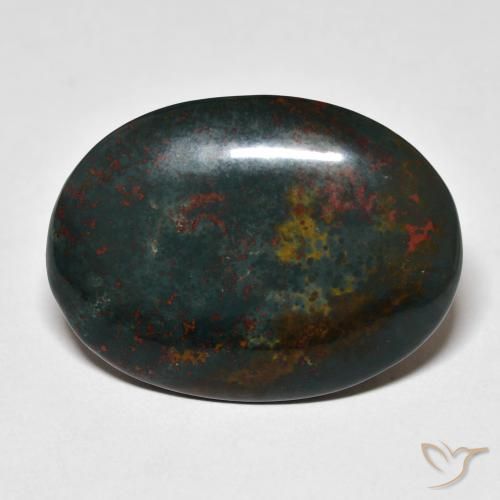 Pierre de sang Vert foncé naturelle ovale, 21.16 ct, Opaque