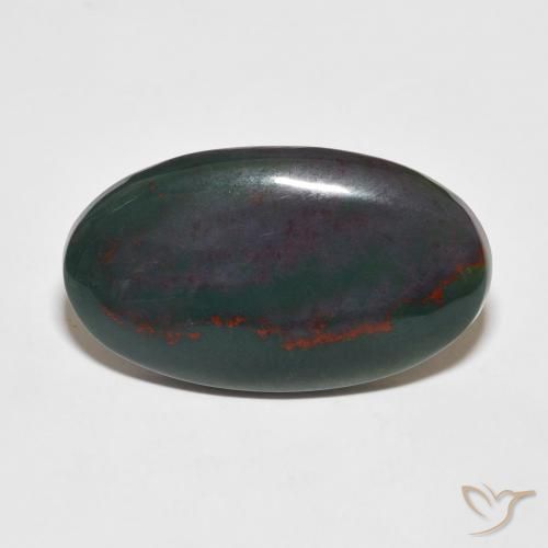 16.25ct Naturel Multicolore Pierre de sang, ovale, Opaque
