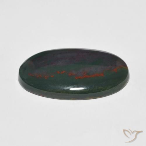 Pierre de sang Multicolore naturelle ovale, 16.25 ct, Opaque