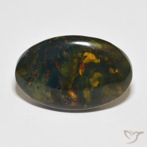 20.80ct Naturel Multicolore Pierre de sang, ovale, Opaque