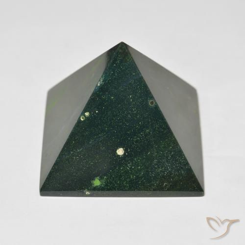 Pierre de sang Vert foncé naturelle Carré, 125.94 ct, Opaque