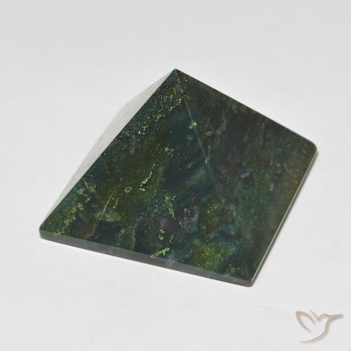 Pierre de sang Vert foncé naturelle Carré, 109.05 ct, Opaque