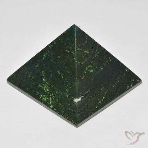 Pierre de sang Vert foncé naturelle Carré, 113.40 ct, Opaque