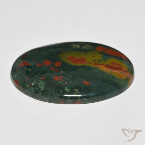 Pierre de sang Multicolore naturelle ovale, 31.60 ct, Opaque