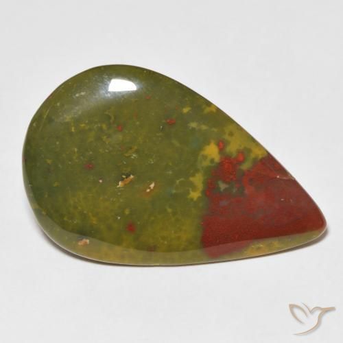 Pierre de sang Multicolore naturelle En forme de poire, 13.94 ct, Opaque