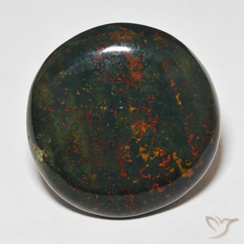 34.68ct Naturel Vert et rouge Pierre de sang, Tour, Opaque