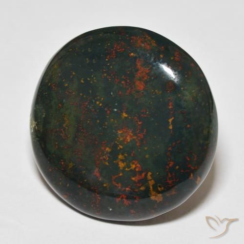 Pierre de sang Vert et rouge naturelle Tour, 34.68 ct, Opaque